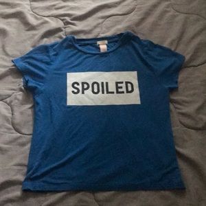 Blue cropped t-shirt
